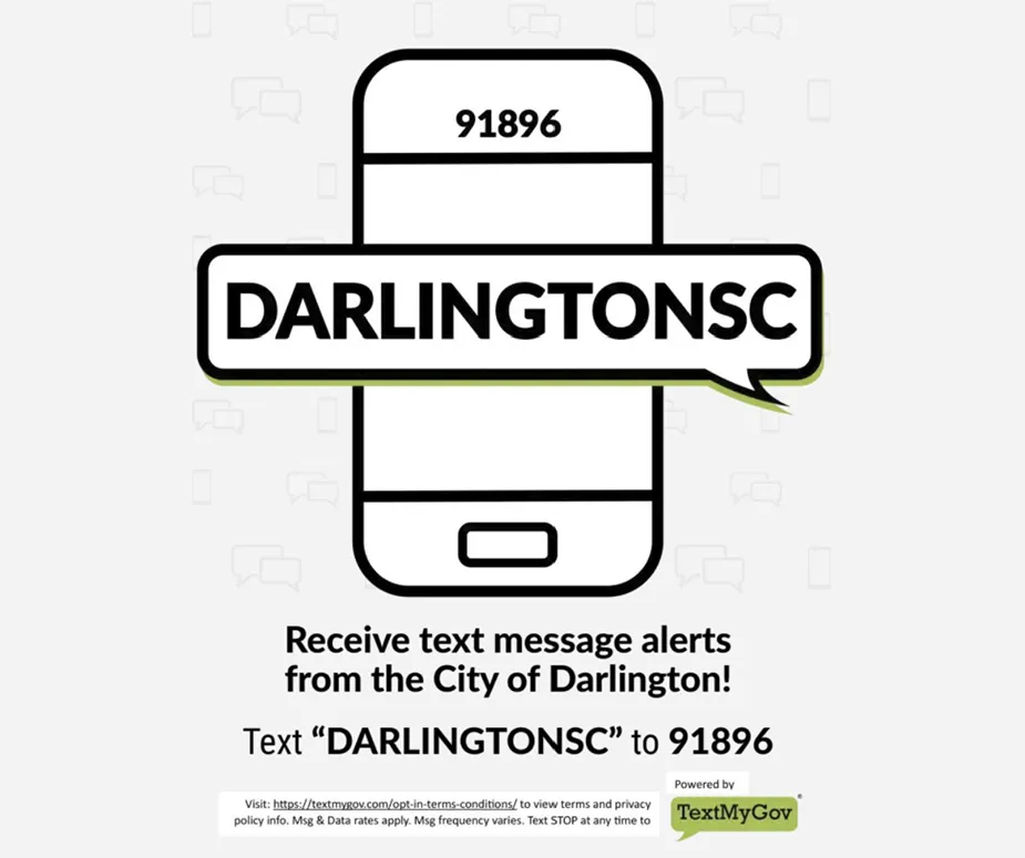 City of Darlington Partners with TextMyGov for Text Messaging System